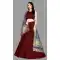 Ethnic Maroon Color Jacquard Silk Traditional Wear Girls Lehenga Choli -2505139789