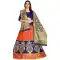 Blue Orange Color Jacquard Silk Traditional Wear Girls Lehenga Choli -2505139799