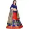 Attractive Blue Red Color Jacquard Silk Traditional Wear Girls Lehenga Choli -2505139801