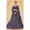 Dark Blue Color Bridal Net Designer Wedding Wear Bridal Lehenga Choli -2940143309