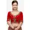 Charming Red Color Velvet Designer Wedding Wear Women Lehenga Choli -2973143496