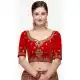 Charming Red Color Velvet Designer Wedding Wear Women Lehenga Choli -2973143496