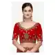Beutiful Red Color Velvet Designer Wedding Wear Women Lehenga Choli -2973143498