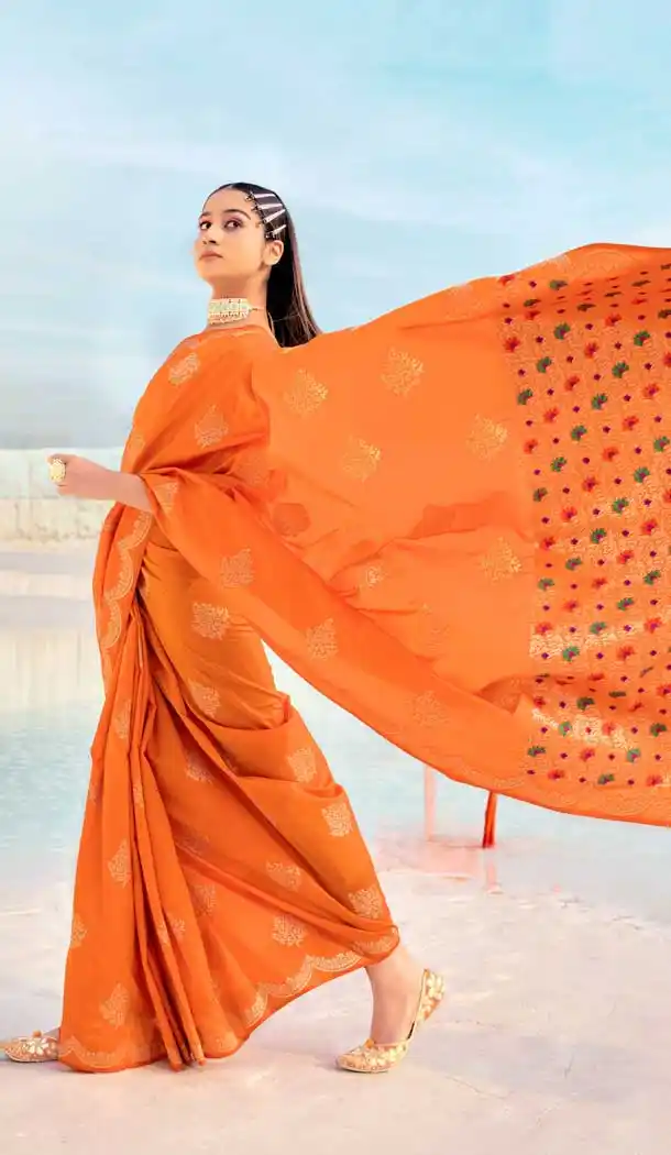 Mustard Color Banarasi Soft Silk Classic Traditional Party Wear Saree -2976143519