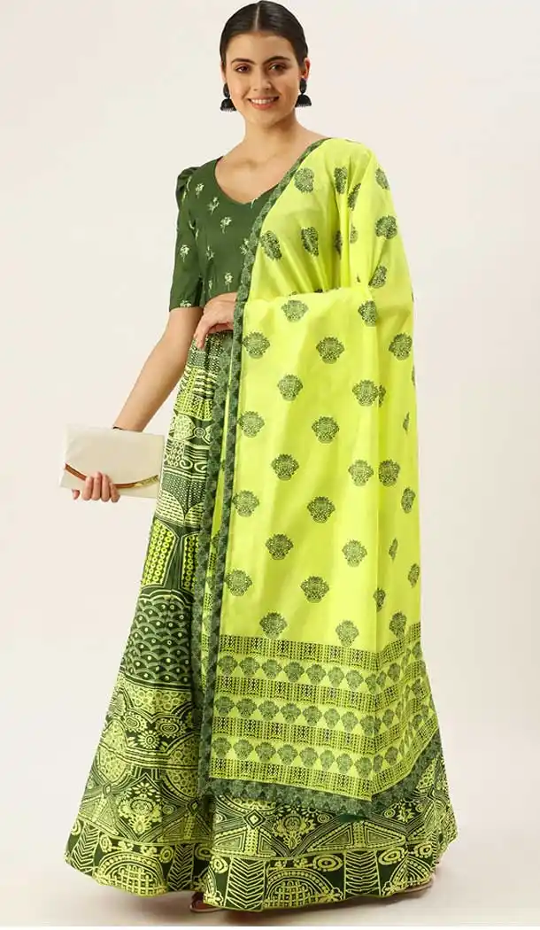Dudhiya Color Vaishali Silk Printed Party Wear Lehenga Choli -2984143583