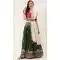 Dark Green Color Georgette Traditional Party Wear Girls Choli Skirt -2986143594