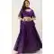 Dark Blue Color Georgette Traditional Party Wear Girls Choli Skirt -2986143598