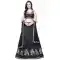 Captivating Black Color Taffeta Silk Traditional Party Wear Girls Choli Skirt -3021143959