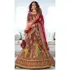 Maroon Color Fancy Heavy Embroidery Bridal Wedding Wear Lehenga Choli -3032144051