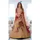 Ravishing Beige Color Fancy Heavy Embroidery Bridal Wedding Wear Lehenga Choli -3032144052