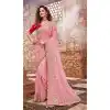Adorable Pink Color Net Organza Designer Bridal Wedding Wear Saree -3018143949