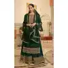 Green Color Pure Chinon Pakistani Style Designer Palazzo Suit -3039144091