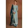 Sky Blue Color Real Georgette Designer Pakistani Style Palazzo Suit -3040144095