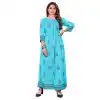 Sky Blue Color Pure Rayon Trendy Designer Readymade A-Line Gown -3041144101