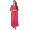 Charming Pink Color Pure Rayon Trendy Designer Readymade A-Line Gown -3041144102
