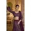 Purple Color Pure Georgette Designer Party Wear Plus Size Lehenga Choli -3101144505