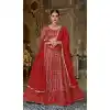 Red Color Pure Georgette Designer Party Wear Plus Size Lehenga Choli -3101144506
