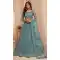 Fascinating Sky Blue Color Net Designer Wedding Sangeet Wear Lehenga Choli -3125144662