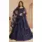 Enigmatic Dark Blue Color Net Designer Wedding Sangeet Wear Lehenga Choli -3125144667