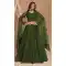 Classy Mehendi Green Color Net Designer Wedding Sangeet Wear Lehenga Choli -3125144669