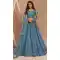 Chic Sky Blue Color Net Designer Wedding Sangeet Wear Lehenga Choli -3125144670