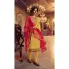 Yellow Color Georgette Designer Party Wear Lehenga Style Suit- 3109144565