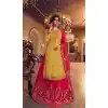 Yellow Color Georgette Designer Party Wear Lehenga Style Suit- 3109144565