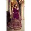 Violet Color Georgette Designer Party Wear Lehenga Style Suit- 3109144566