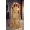 Creme Color Georgette Designer Party Wear Lehenga Style Suit- 3109144568