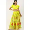 Yellow Color Georgette Fancy Party Wear Stylish Girls Lehenga Choli -3190145069
