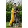 Black Color Silk Embroidery Mehendi Sangeet Wear Lehenga Choli -3136144732