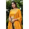 Grey Color Silk Embroidery Mehendi Sangeet Wear Lehenga Choli -3136144733