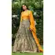 Grey Color Silk Embroidery Mehendi Sangeet Wear Lehenga Choli -3136144733