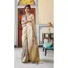 Gray Color Soft Dola Silk Traditional Party Wear Saree Blouse -3219145261