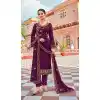 Purple Color Blooming Georgette Pakistani Style Party Wear Salwar Kameez -3250145530