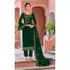 Green Color Blooming Georgette Pakistani Style Party Wear Salwar Kameez -3250145531
