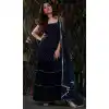 Navy Blue Color Georgette Designer Function Wear Sharara Suit - 3266145619