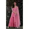 Light Pink Color Georgette Designer Function Wear Sharara Suit - 3266145620