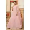 Baby Pink Color Georgette Designer Fancy Wear Plus Size Lehenga Choli - 3268145629