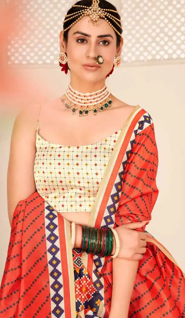 Charming Multi Color Pure Rera Silk Fancy Party Wear Lehenga Choli - 31811450129