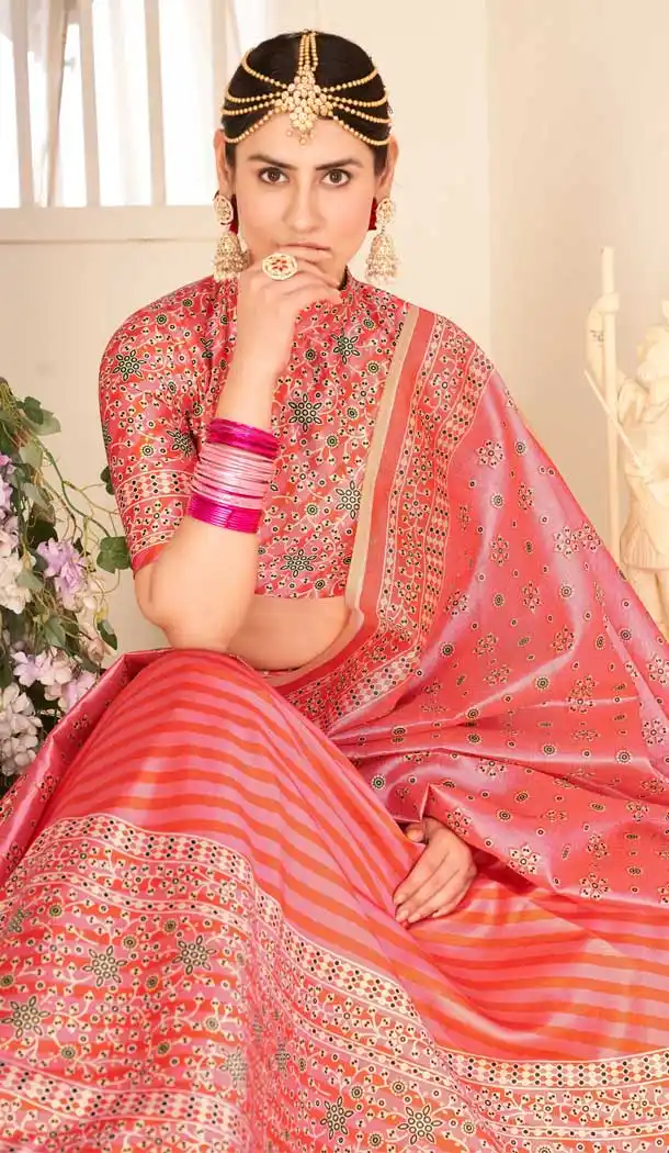 Wonderful Multi Color Pure Rera Silk Fancy Party Wear Lehenga Choli - 31811450132