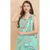 Crimson Sky Blue Color Georgette Designer Party Wear Salwar Kameez -3360146426