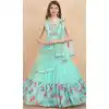 Crimson Sky Blue Color Georgette Designer Party Wear Salwar Kameez -3360146426
