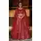 Aesthetic Red Color Pure Butterfly Net Designer Function Wear Lehenga Choli -3507147668