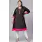 Ravishing Black & Pink Color Cotton Printed Plus Size Readymade Kurti -3511147694