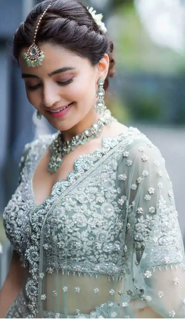Grey Color Heavy Butterfly Net Designer Plus Size Women Lehenga Choli -3570148153