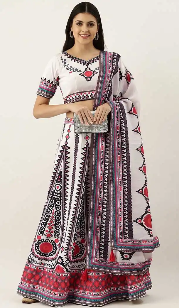 Beautiful Multi Color Vaishali Silk Fancy Party Wear Plus Size Women Lehenga Choli -3604148355
