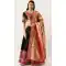 Black Color Jacquard Fancy Party Wear Plus Size Women Lehenga Choli -3604148360