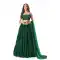 Green Color Pure Georgette Party Wear Fancy Readymade Lehenga Choli -3597148324