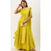 Lemon Yellow Color Rajwadi Chanderi Silk Traditional Party Wear Plus Size Lehenga Choli -3191145071